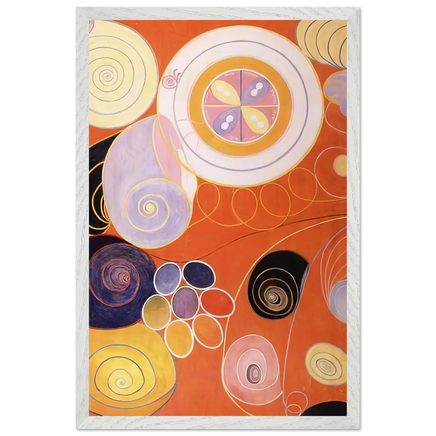 Hilma af Klint - THEY TENS MAINSTAY IV 1907 Wall art - 30x45 cm / 12x18 inches - Premium Wooden Framed Poster With Fine Art Paper - Wood frame