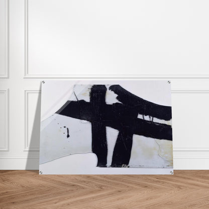 Goudron sur verre 45.5 x 76.5 cm, 1948 - 1948 - Pierre Soulages Acrylic Print - 70x100 cm / 28x40″ inches