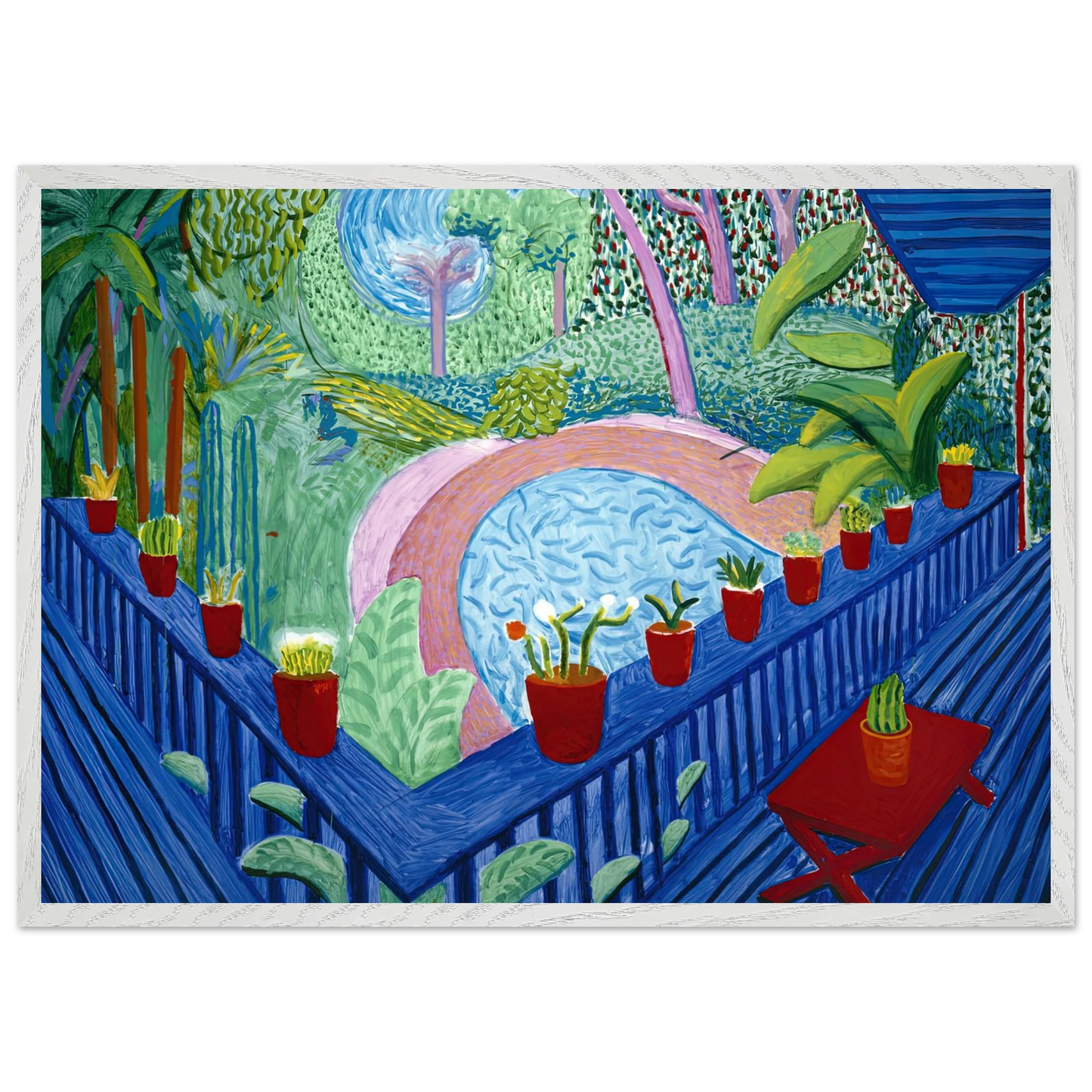 David Hockney - David Hockney Wall art - 50x70 cm / 20x28 inches - Premium Wooden Framed Poster With Fine Art Paper-canvas - Black frame