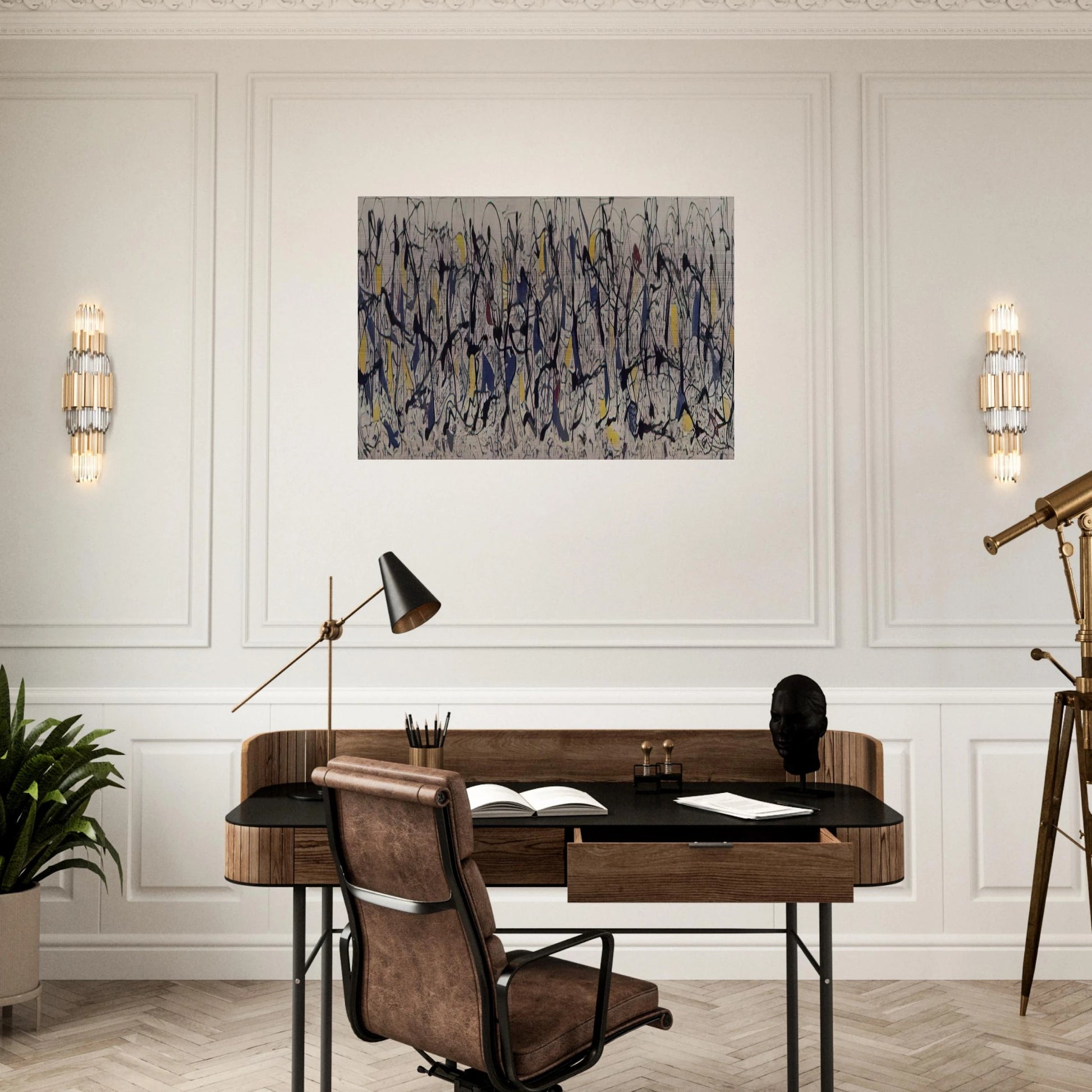SUMMERTIME NUMBER 9A 1948 - Jackson Pollock Brushed Aluminum Print - 70x100 cm / 28x40 inches | Jackson Pollock Aluminum Print | Jackson Pollock Prints