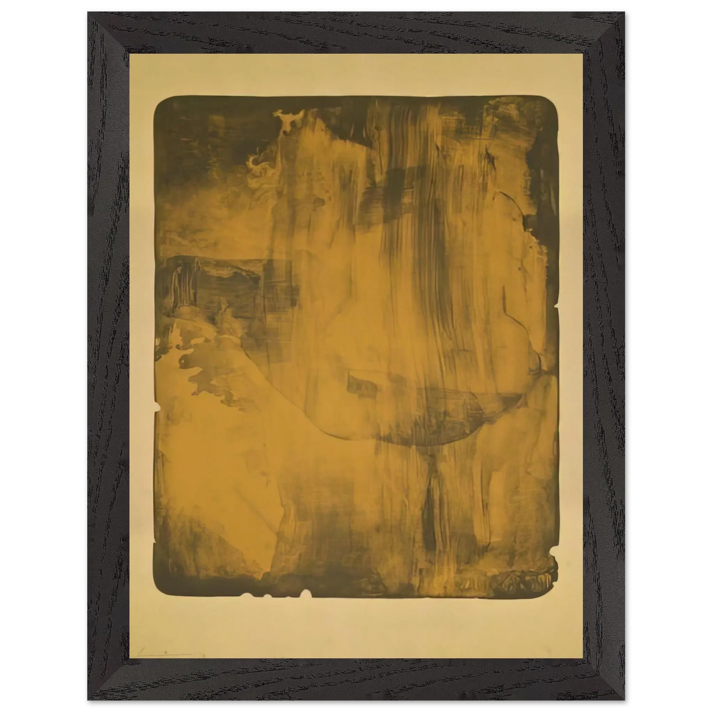 Helen Frankenthaler - Bronze Smoke - 1978 Wall art - 30x40 cm / 12x16 Inches - Premium Wooden Framed Poster With Fine Art Paper - Wood frame