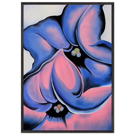 Purple Petunia - Georgia OKeeffe 70x100 cm / 28x40 inches Framed Art Print – Black Wooden Frame