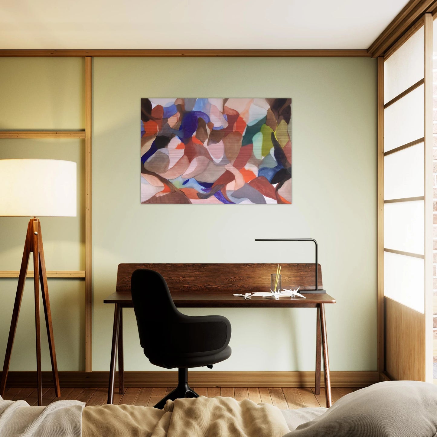 Night of the Red Wind - Alice Baber Brushed Aluminum Print - 70x100 cm / 28x40 inches | Alice Baber Aluminum Print | Alice Baber Prints
