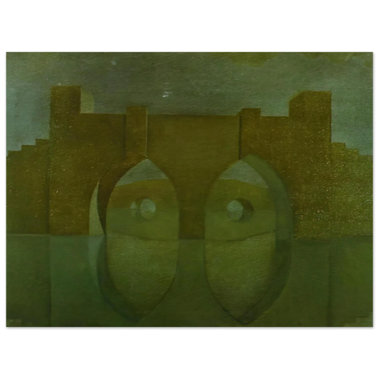 Salvador Dali - UNTITLED BRIDGE WITH REFLECTIONS SKETCH FOR A DUAL IMAGE PICTURE UNFINISHED  75x100 cm / 30x40inches Fine Art Poster