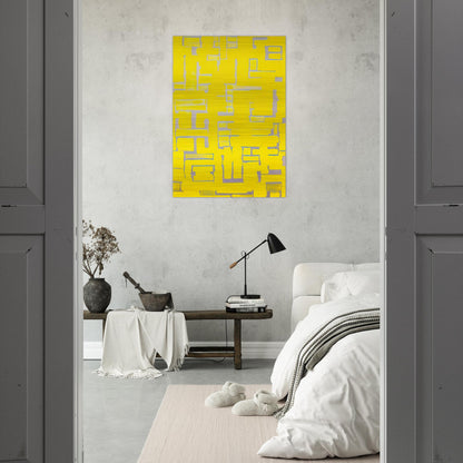 Untitled Yellow and White - 1950 - Ad Reinhardt Brushed Aluminum Print - 70x100 cm / 28x40 inches | Ad Reinhardt Aluminum Print | Ad Reinhardt Prints