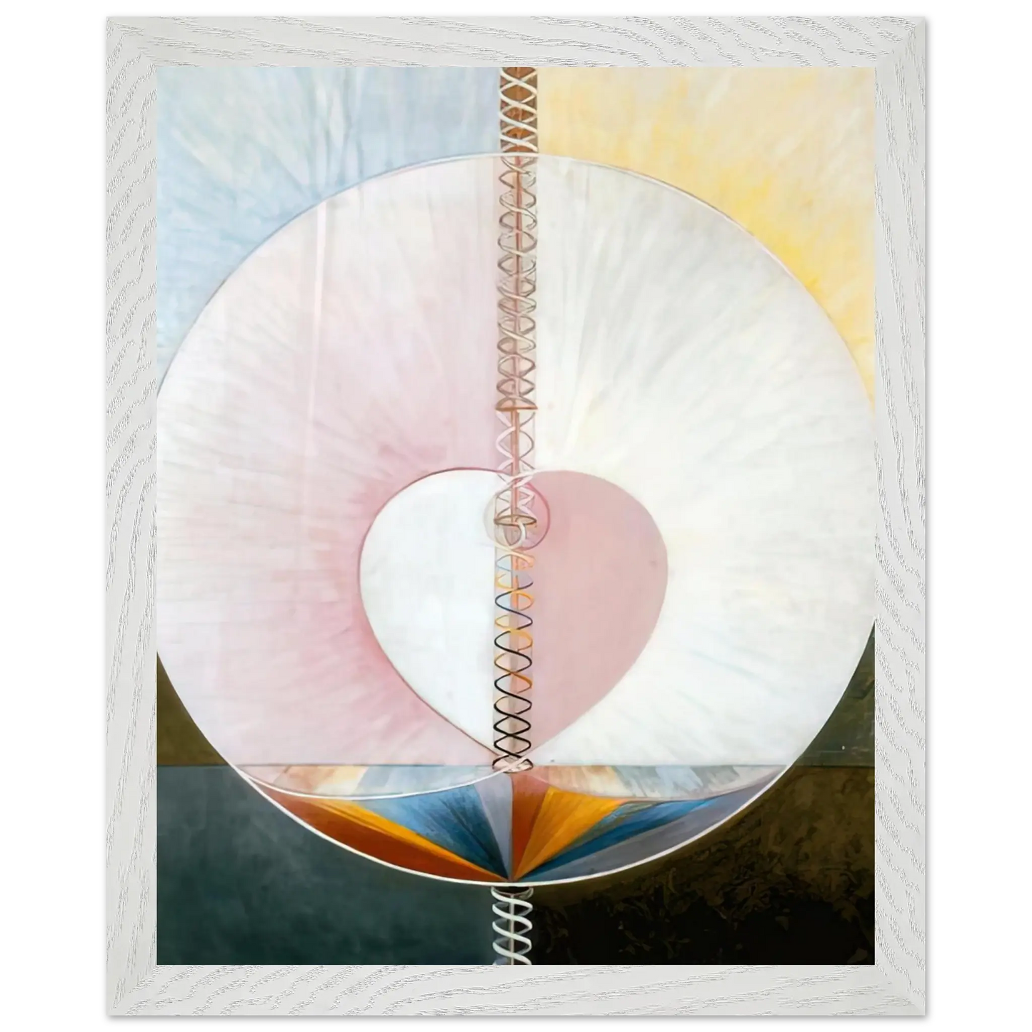 Hilma af Klint - WHAT A HUMAN BEING IS 1910 Wall art - 15x20 cm / 6x8 Inches - Premium Wooden Framed Poster With Fine Art Paper - Black frame