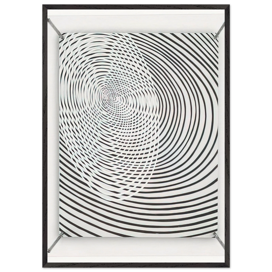 SPIRALES 1967 - Jesus Rafael Soto 70x100 cm / 28x40 inches Framed Art Print – Black Wooden Frame