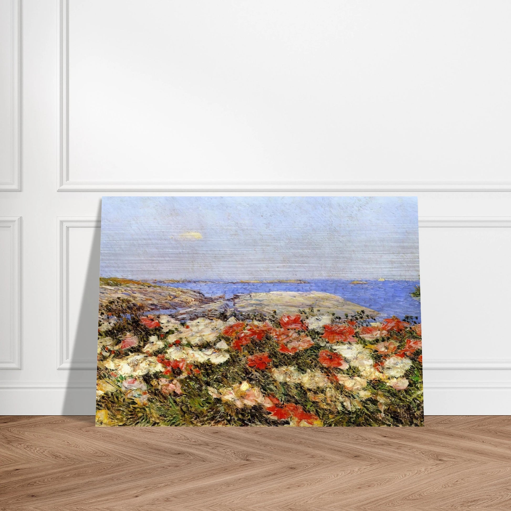 Poppies on the Isles of Shoals - Childe Hassam Brushed Aluminum Print - 70x100 cm / 28x40 inches | Childe Hassam Aluminum Print | Childe Hassam Prints