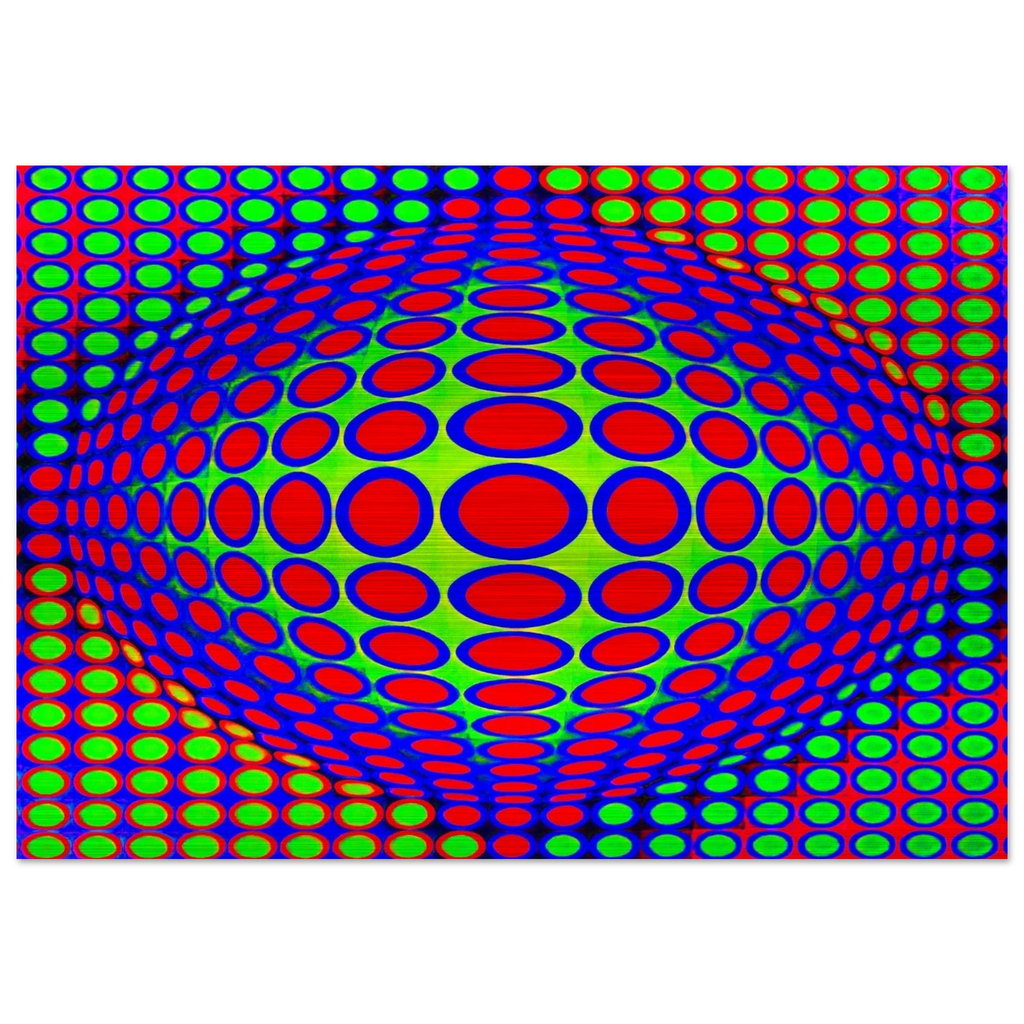 Vega 200 - 1968 - Victor Vasarely Brushed Aluminum Print - 70x100 cm / 28x40 inches | Victor Vasarely Aluminum Print | Victor Vasarely Prints