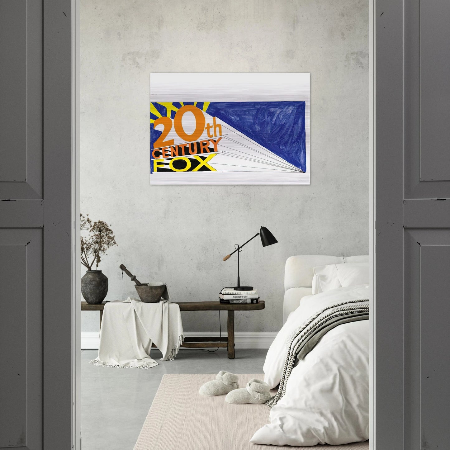 TRADEMARK 5 1962 - Edward Ruscha Brushed Aluminum Print - 70x100 cm / 28x40 inches | Edward Ruscha Aluminum Print | Edward Ruscha Prints