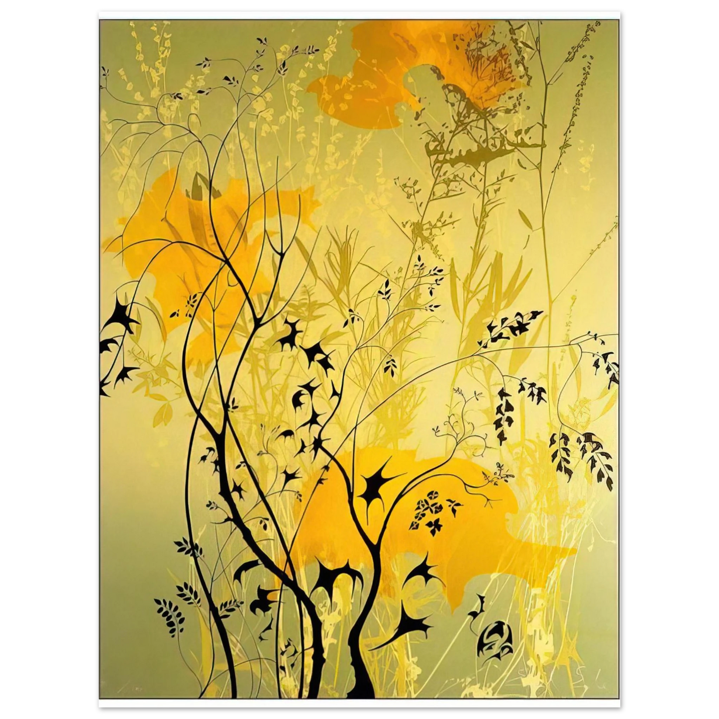 Eyvind Earle - Wild Flowers  75x100 cm / 30x40inches Fine Art Poster