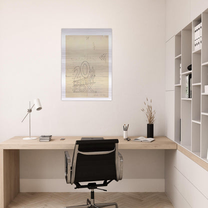 TRADEMARK GRID 1962 - Edward Ruscha Brushed Aluminum Print - 70x100 cm / 28x40 inches | Edward Ruscha Aluminum Print | Edward Ruscha Prints