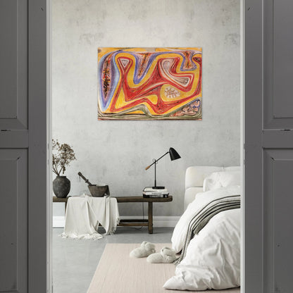 GLANDE FICTION 1938 - Roberto Matta Brushed Aluminum Print - 70x100 cm / 28x40 inches | Roberto Matta Aluminum Print | Roberto Matta Prints