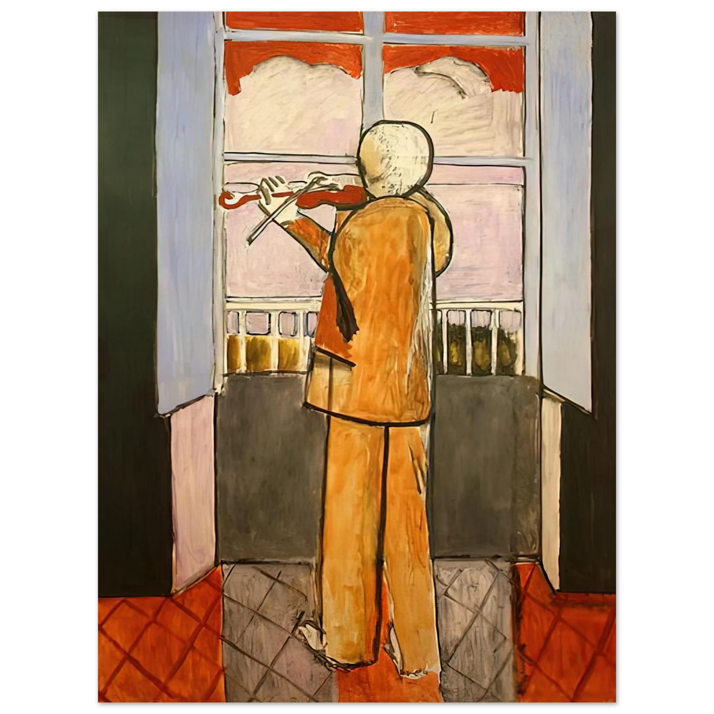 Henri Matisse - THE VIOLINIST AT THE WINDOW 1918  75x100 cm / 30x40inches Fine Art Poster