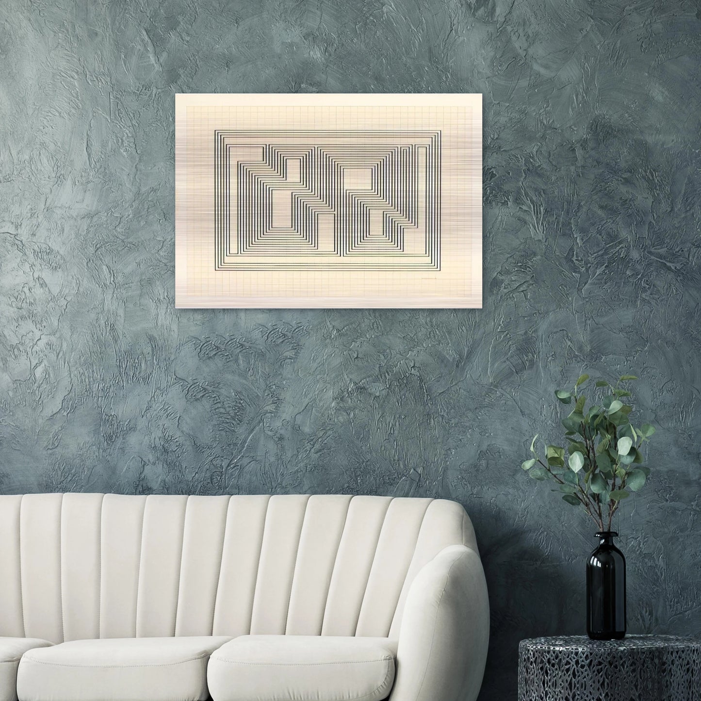 GRAPHIC TECTONIC 1941 - Josef Albers Brushed Aluminum Print - 70x100 cm / 28x40 inches | Josef Albers Aluminum Print | Josef Albers Prints