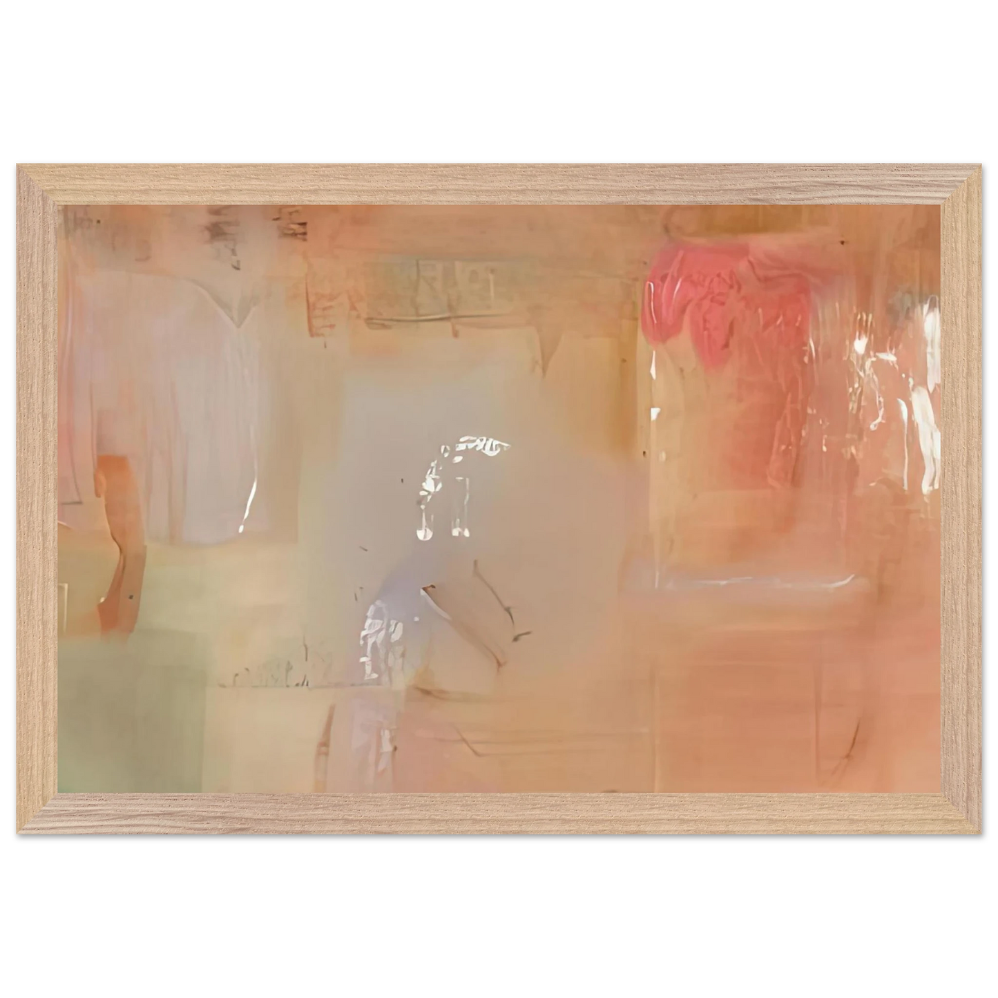 Helen Frankenthaler - Feather, 1979- Wall Art - 30x40 cm / 12x16 inches - Premium Wooden Framed Poster With Fine Art Paper-canvas - White frame