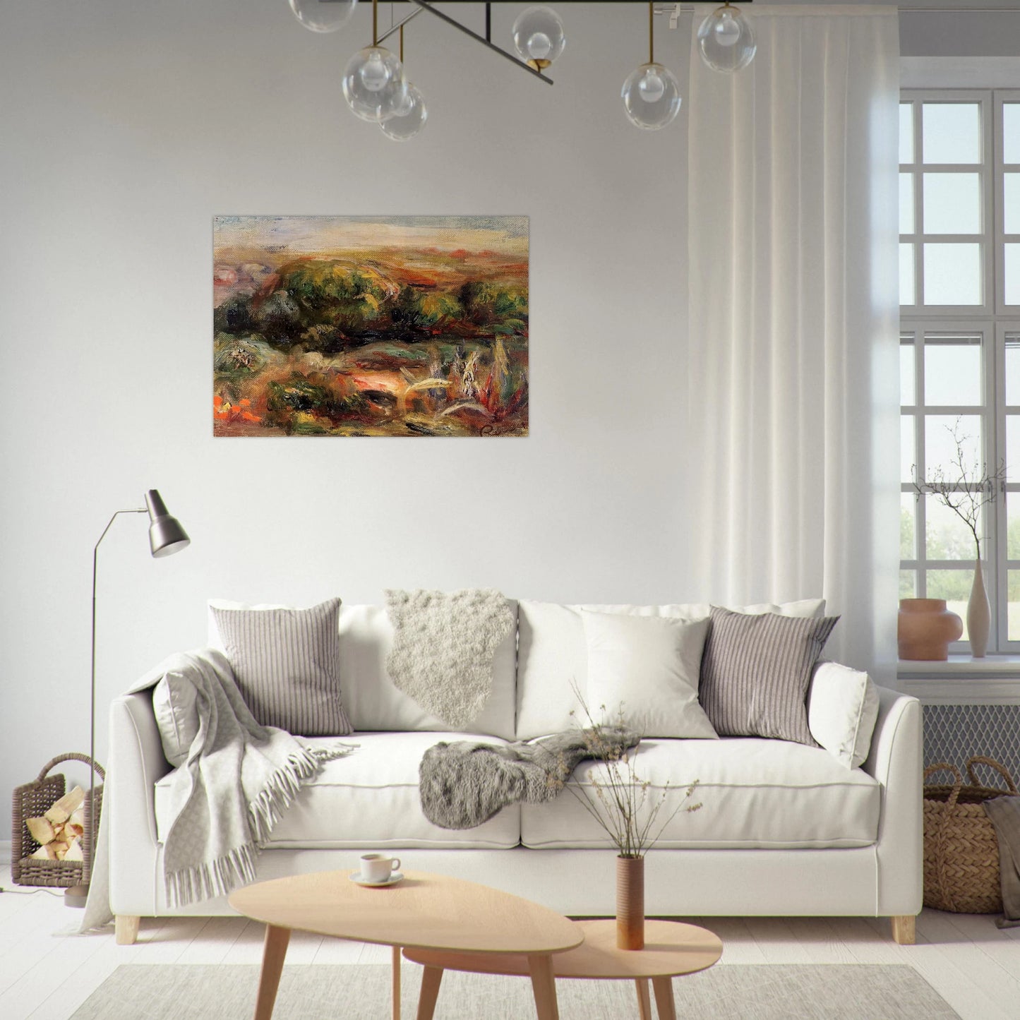 Landscape Near Cagnes - Pierre-Auguste Renoir Brushed Aluminum Print - 70x100 cm / 28x40 inches | Pierre-Auguste Renoir Aluminum Print | Pierre-Auguste Renoir Prints