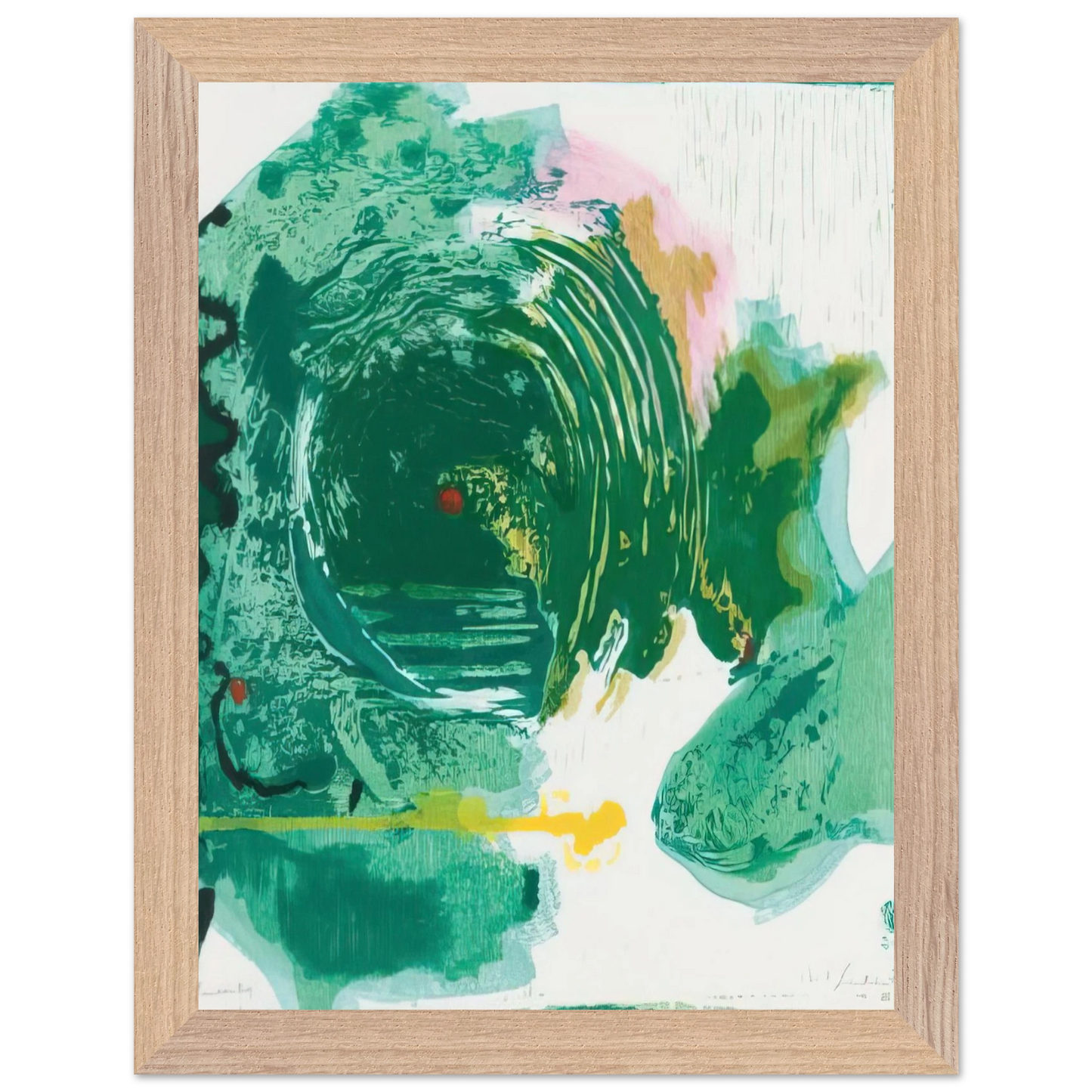 Helen Frankenthaler - Radius - 1993 Wall art - A1 (59.4 x 84.1  cm) - Premium Wooden Framed Poster With Fine Art Paper-canvas - Wood frame