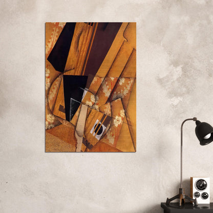 GUITAR AND GLASS 1914 - Juan Gris Brushed Aluminum Print - 70x100 cm / 28x40 inches | Juan Gris Aluminum Print | Juan Gris Prints