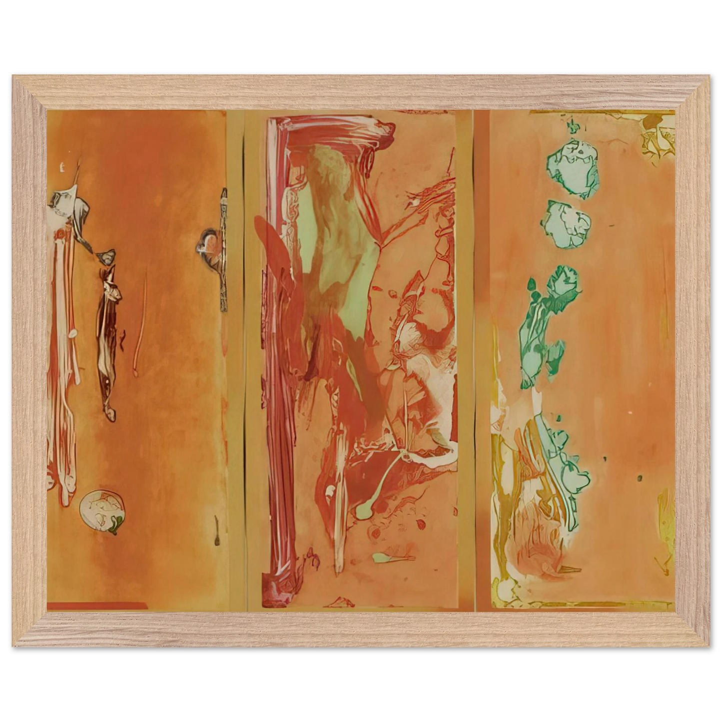 Helen Frankenthaler - Gateway - 1988 Wall art - 13x18 cm / 5x7 inches - Premium Wooden Framed Poster With Fine Art Paper-canvas - Black frame
