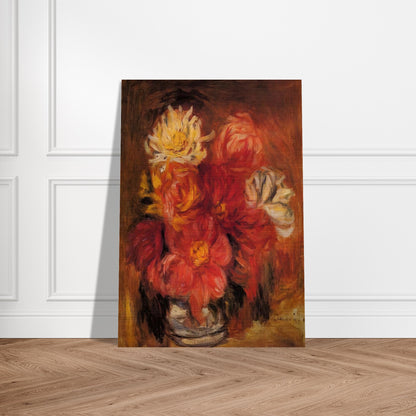 Dahlias - Pierre-Auguste Renoir Brushed Aluminum Print - 70x100 cm / 28x40 inches | Pierre-Auguste Renoir Aluminum Print | Pierre-Auguste Renoir Prints