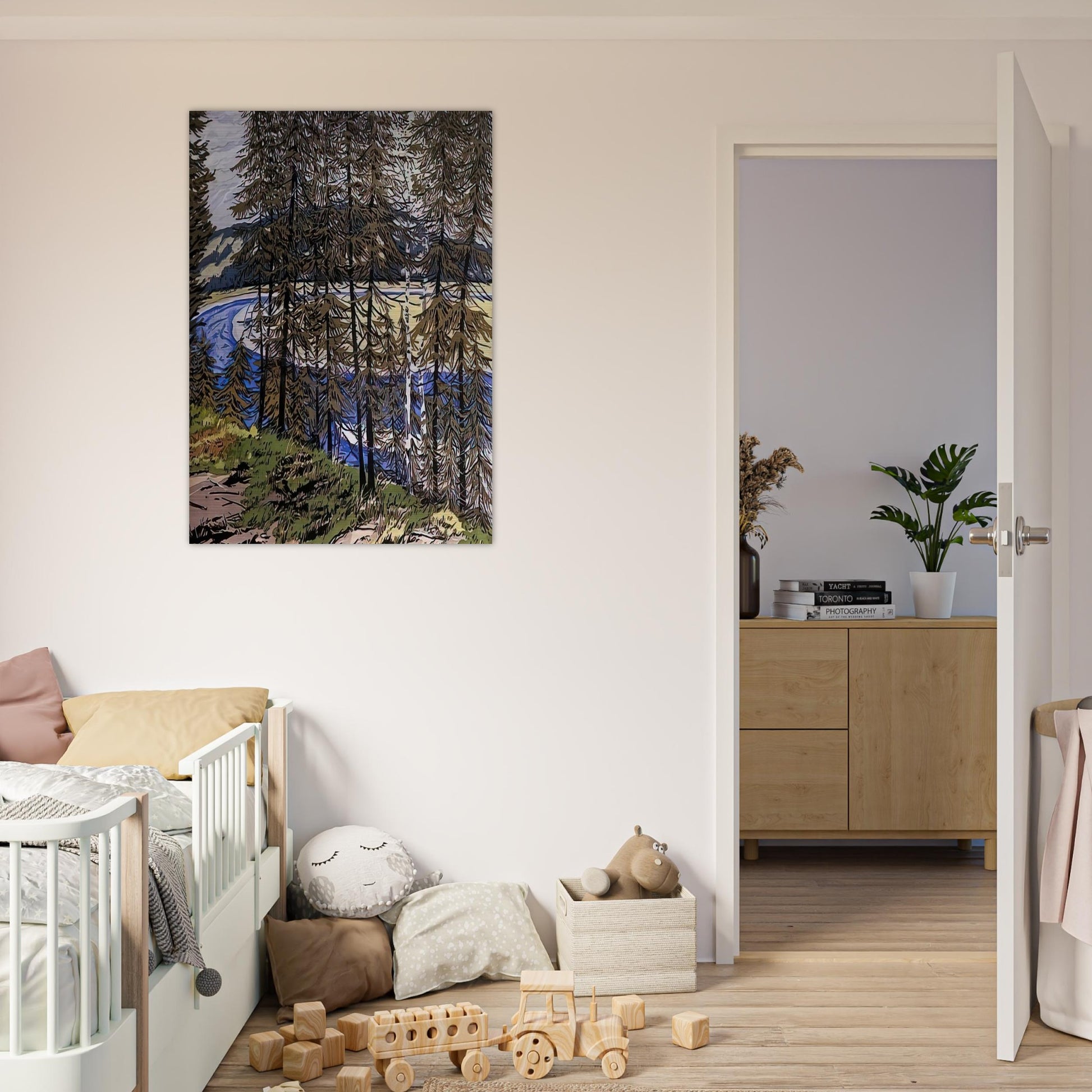 Synthetic Blue St. John - 2000 - Neil Welliver Brushed Aluminum Print - 70x100 cm / 28x40 inches | Neil Welliver Aluminum Print | Neil Welliver Prints