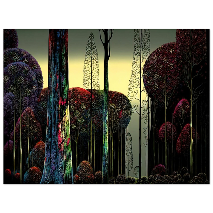 Eyvind Earle - Gothic Forest  75x100 cm / 30x40inches Fine Art Poster