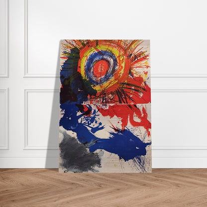 Composition - 1957 - Walasse Ting Brushed Aluminum Print - 70x100 cm / 28x40 inches | Walasse Ting Aluminum Print | Walasse Ting Prints