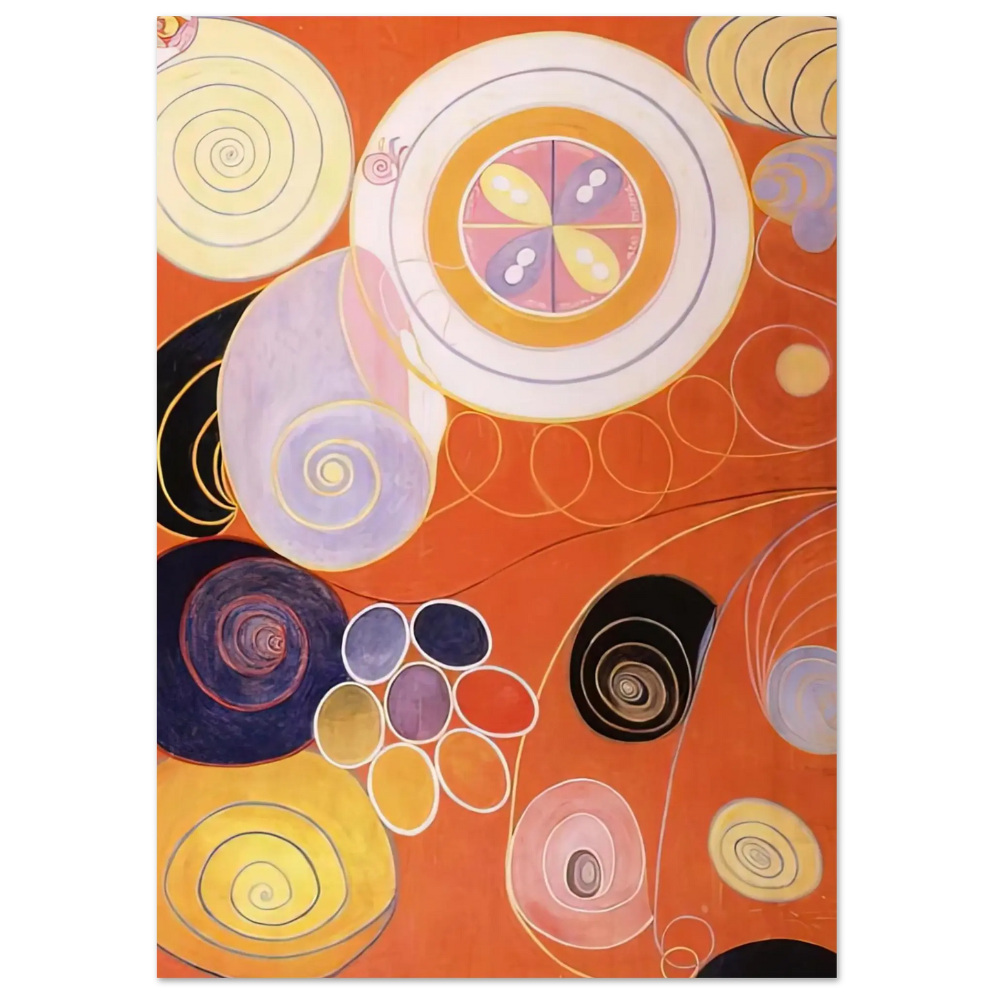 Hilma af Klint - THEY TENS MAINSTAY IV 1907 Wall art - A3 (29.7 x 42  cm) - Fine Art Poster - -