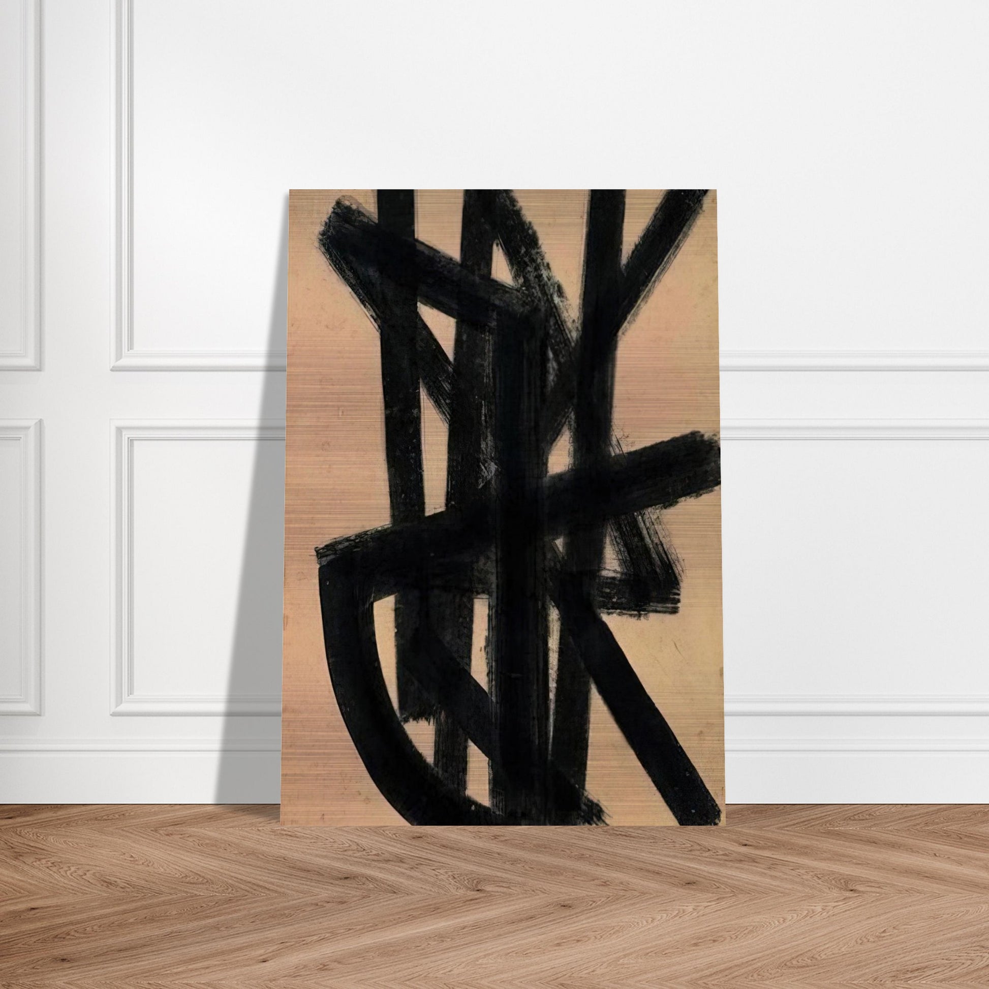 Brou de noix 65 x 50 cm, 1948 - 1948 - Pierre Soulages Brushed Aluminum Print - 70x100 cm / 28x40 inches | Pierre Soulages Aluminum Print | Pierre Soulages Prints