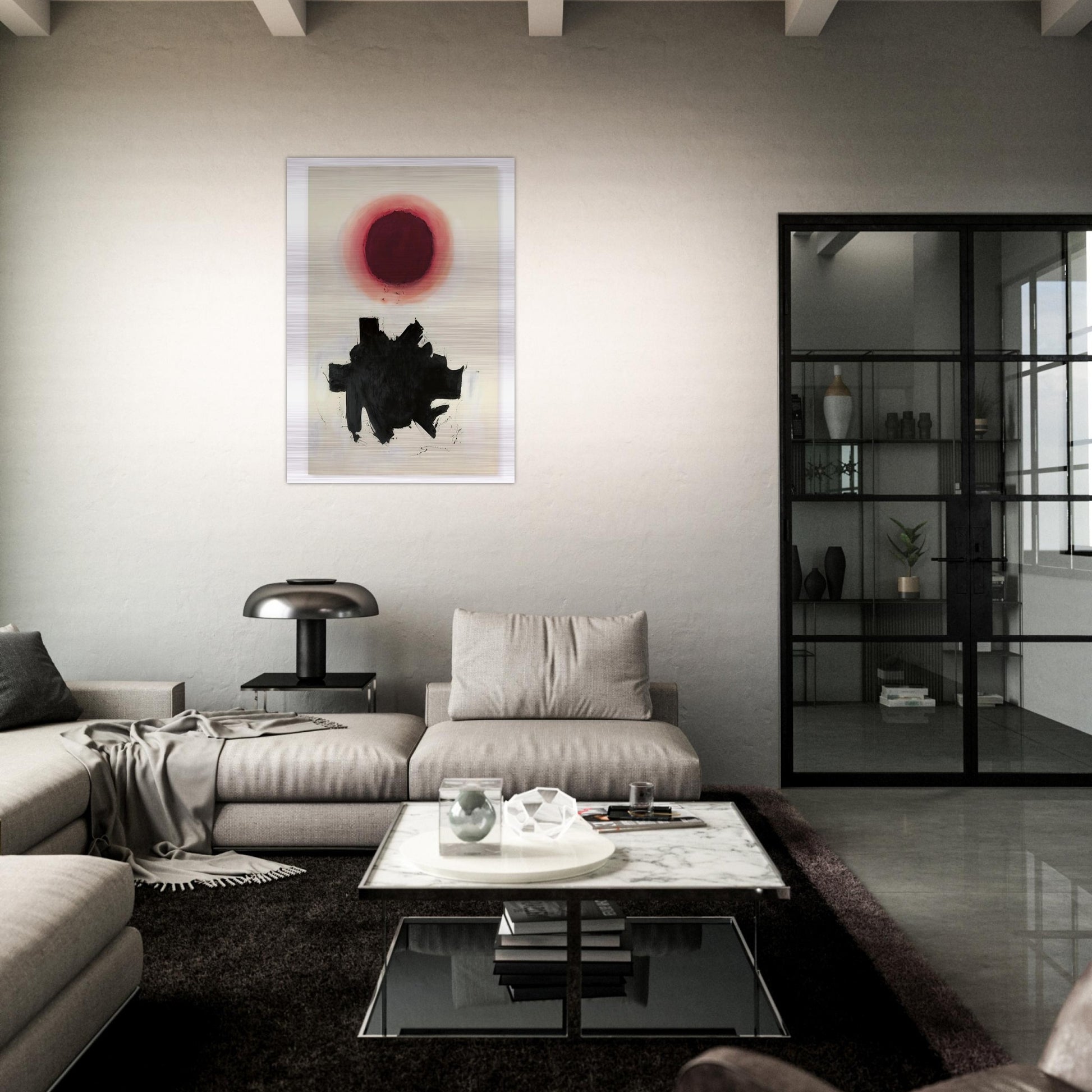 Cool Blast - 1960 - Adolph Gottlieb Brushed Aluminum Print - 70x100 cm / 28x40 inches | Adolph Gottlieb Aluminum Print | Adolph Gottlieb Prints