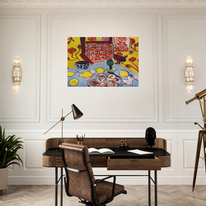 OYSTERS AND WOODEN ARMCHAIR 1943 - Henri Matisse Brushed Aluminum Print - 70x100 cm / 28x40 inches | Henri Matisse Aluminum Print | Henri Matisse Prints