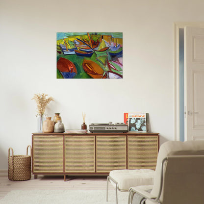MARTIGUES 1907 - Raoul Dufy Brushed Aluminum Print - 70x100 cm / 28x40 inches | Raoul Dufy Aluminum Print | Raoul Dufy Prints