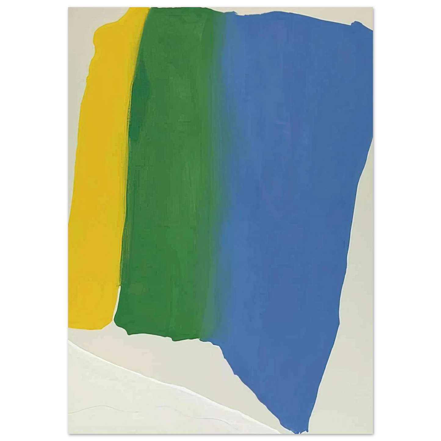 Helen Frankenthaler - Summer Insignia - 1969 Wall art - 50x70 cm / 20x28 inches - Premium Wooden Framed Poster With Fine Art Paper-canvas - White frame