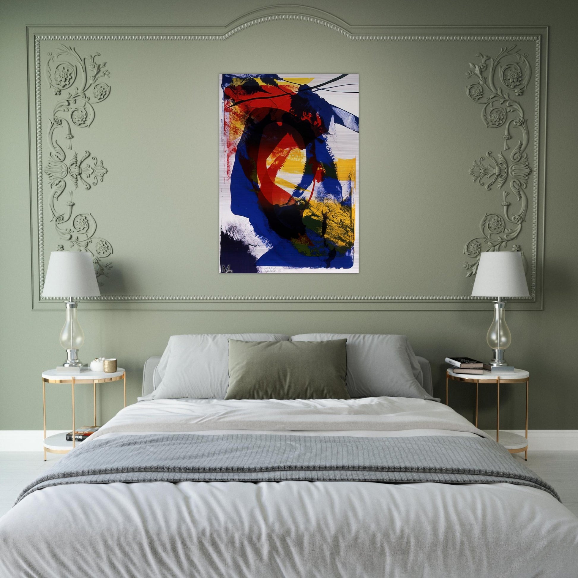 Distance Finding Mozart - Paul Jenkins Brushed Aluminum Print - 70x100 cm / 28x40 inches | Paul Jenkins Aluminum Print | Paul Jenkins Prints