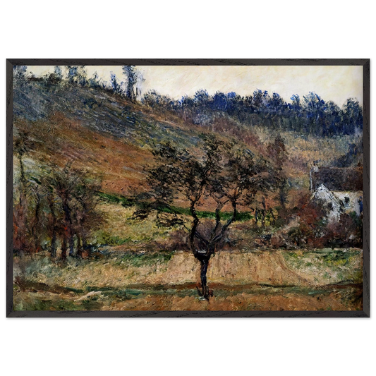 The Valley Of Falaise - claude monet 70x100 cm / 28x40 inches Framed Art Print – Black Wooden Frame