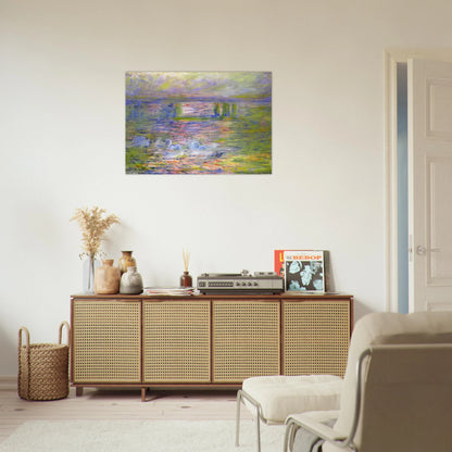 Charing Cross Bridge 2 - claude monet Brushed Aluminum Print - 70x100 cm / 28x40 inches | claude monet Aluminum Print | claude monet Prints