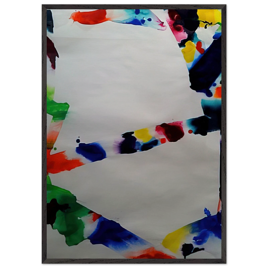 Untitled  Tokyo  - Sam Francis 70x100 cm / 28x40 inches Framed Art Print – Black Wooden Frame