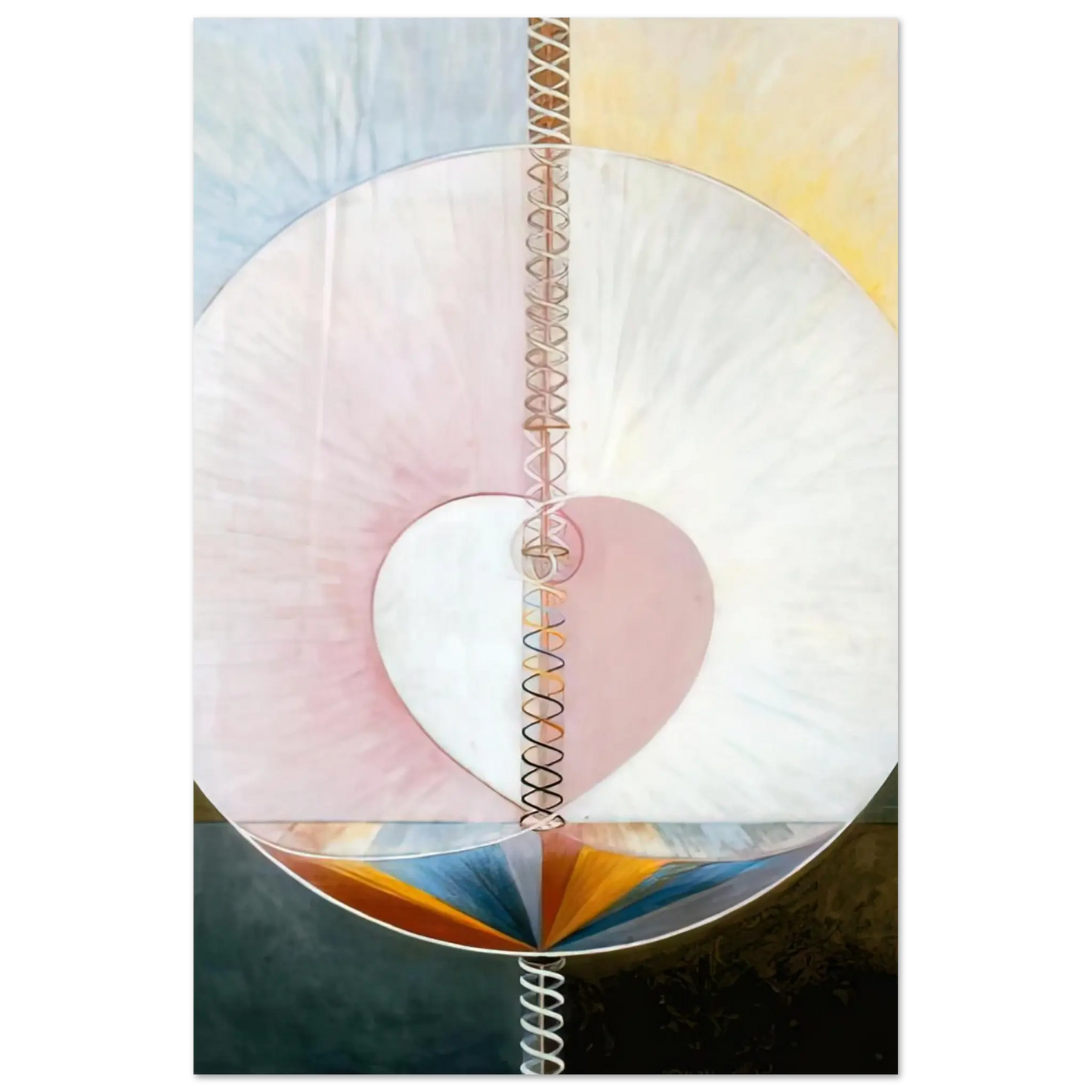 Hilma af Klint - WHAT A HUMAN BEING IS 1910 Wall art - 20x50 cm / 8x20 Inches - Fine Art Poster - -