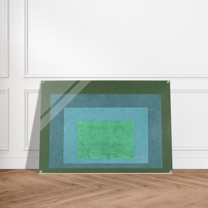 STUDY FOR HOMAGE TO THE SQUARE TERRASSED FOLIAGE 1960 - Josef Albers Acrylic Print - 70x100 cm / 28x40″ inches