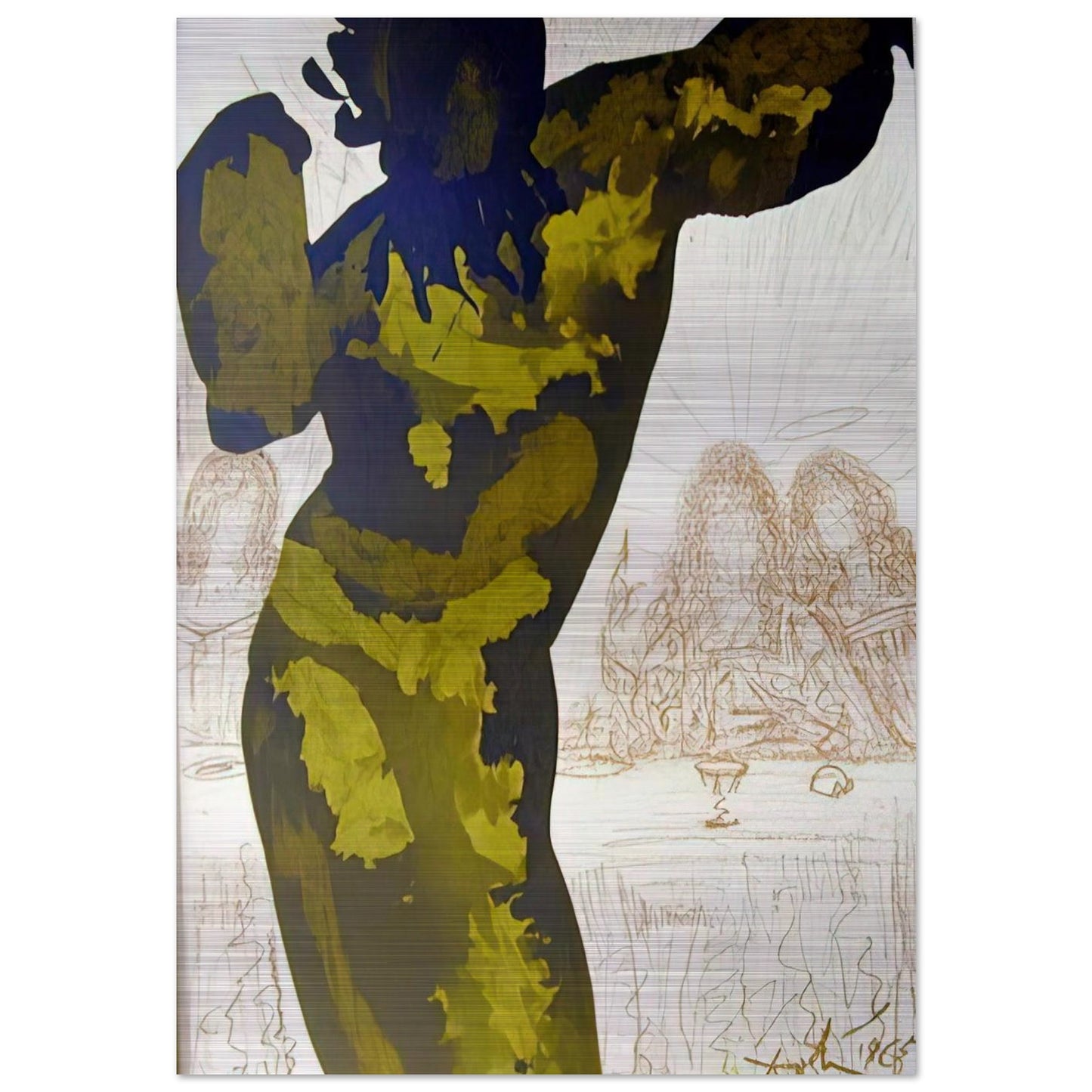 ET POST BUCCELLAM INTROIVIT IN EUM SATANAS PSALMS 40 10 1964 - Salvador Dali Brushed Aluminum Print - 70x100 cm / 28x40 inches | Salvador Dali Aluminum Print | Salvador Dali Prints