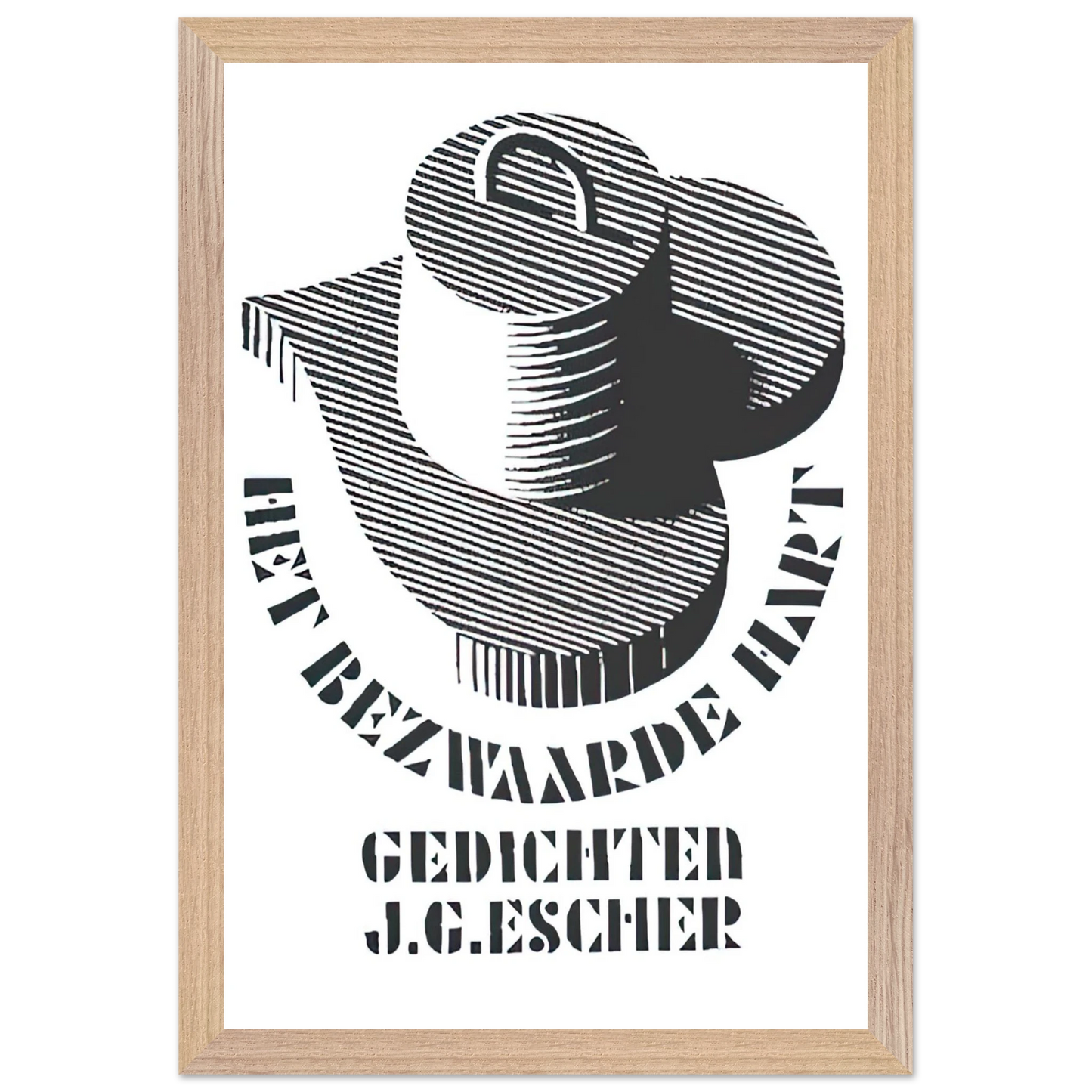 MC Escher - ESCHER (26) Wall Art - 60x80 cm / 24x32 inches - Premium Wooden Framed Poster With Fine Art Paper-canvas - Black frame