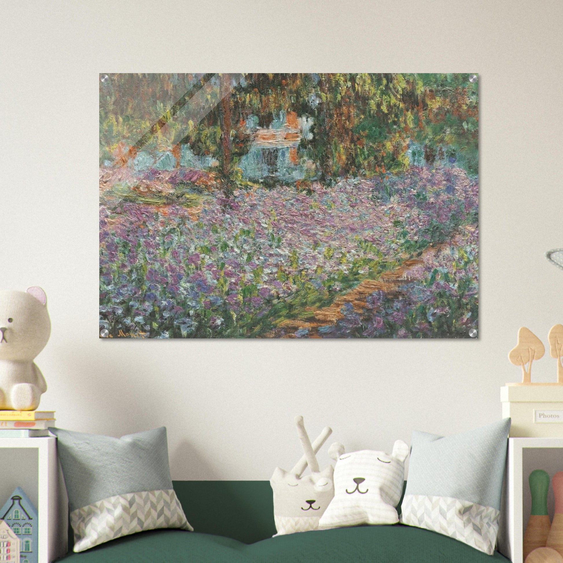 The Artist's Garden at Giverny - claude monet Acrylic Print - 70x100 cm / 28x40″ inches | claude monet Wall Art | claude monet Prints