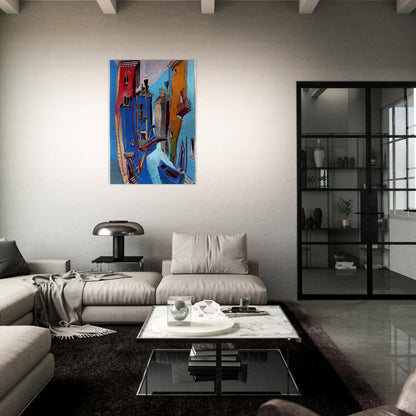 VENICE 1948 - Enrico Prampolini Brushed Aluminum Print - 70x100 cm / 28x40 inches | Enrico Prampolini Aluminum Print | Enrico Prampolini Prints
