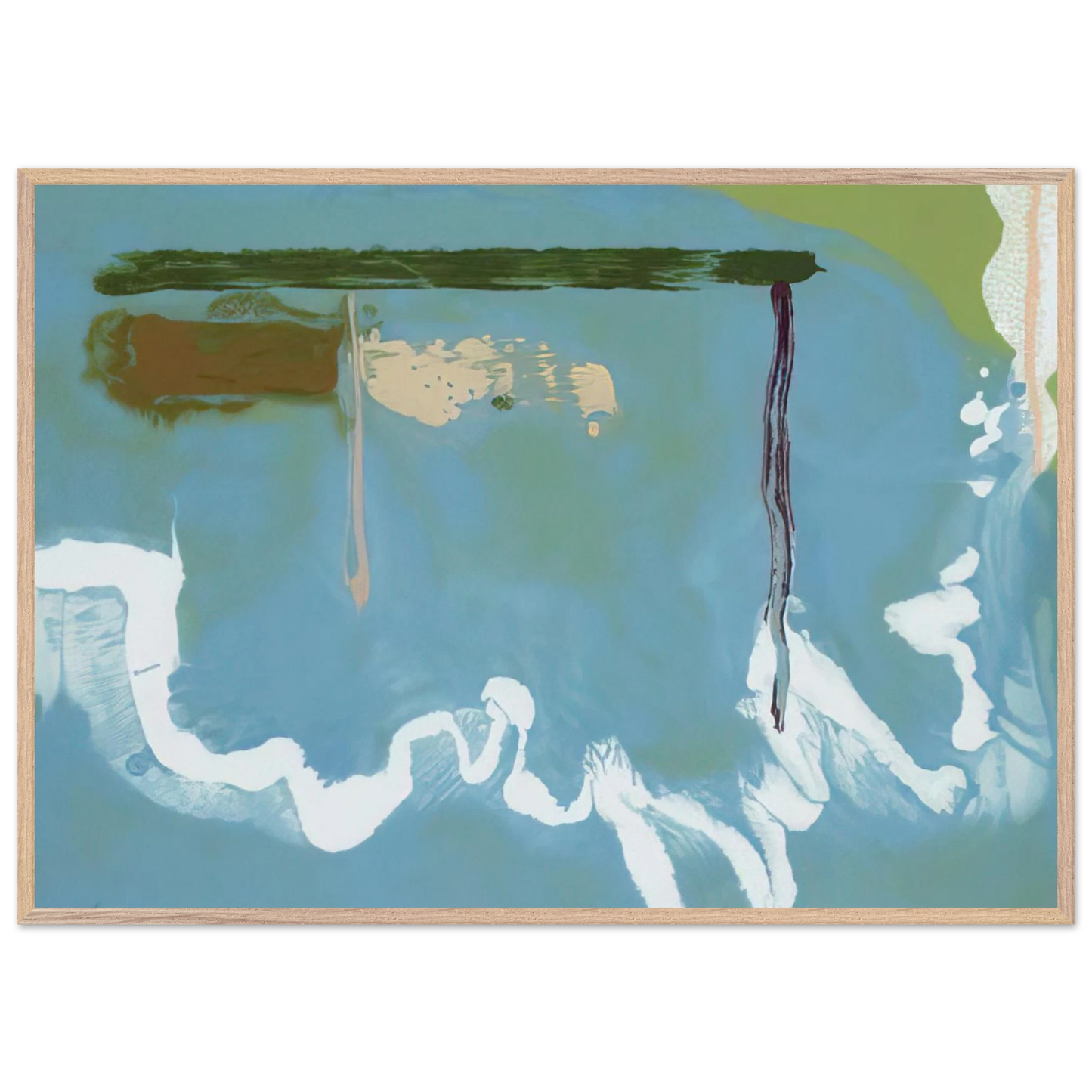 Helen Frankenthaler - Skywriting - 1997 Wall art - 70x100 cm / 28x40 inches - Premium Wooden Framed Poster With Fine Art Paper-canvas - Wood frame
