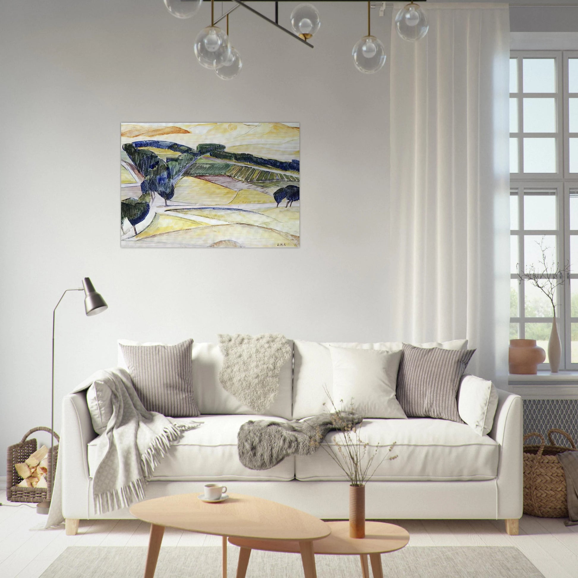 LANDSCAPE AT TOLEDO 1913 - Diego Rivera Brushed Aluminum Print - 70x100 cm / 28x40 inches | Diego Rivera Aluminum Print | Diego Rivera Prints