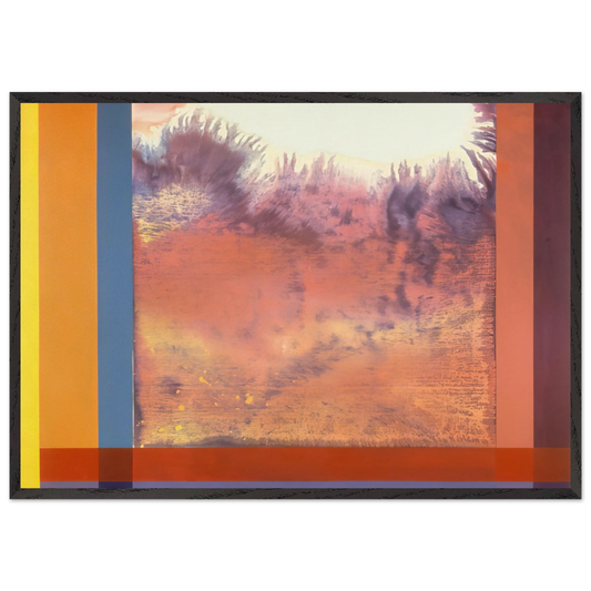 Jacob In The Wilderness - 1986 - Ronnie Landfield 70x100 cm / 28x40 inches Framed Art Print – Black Wooden Frame