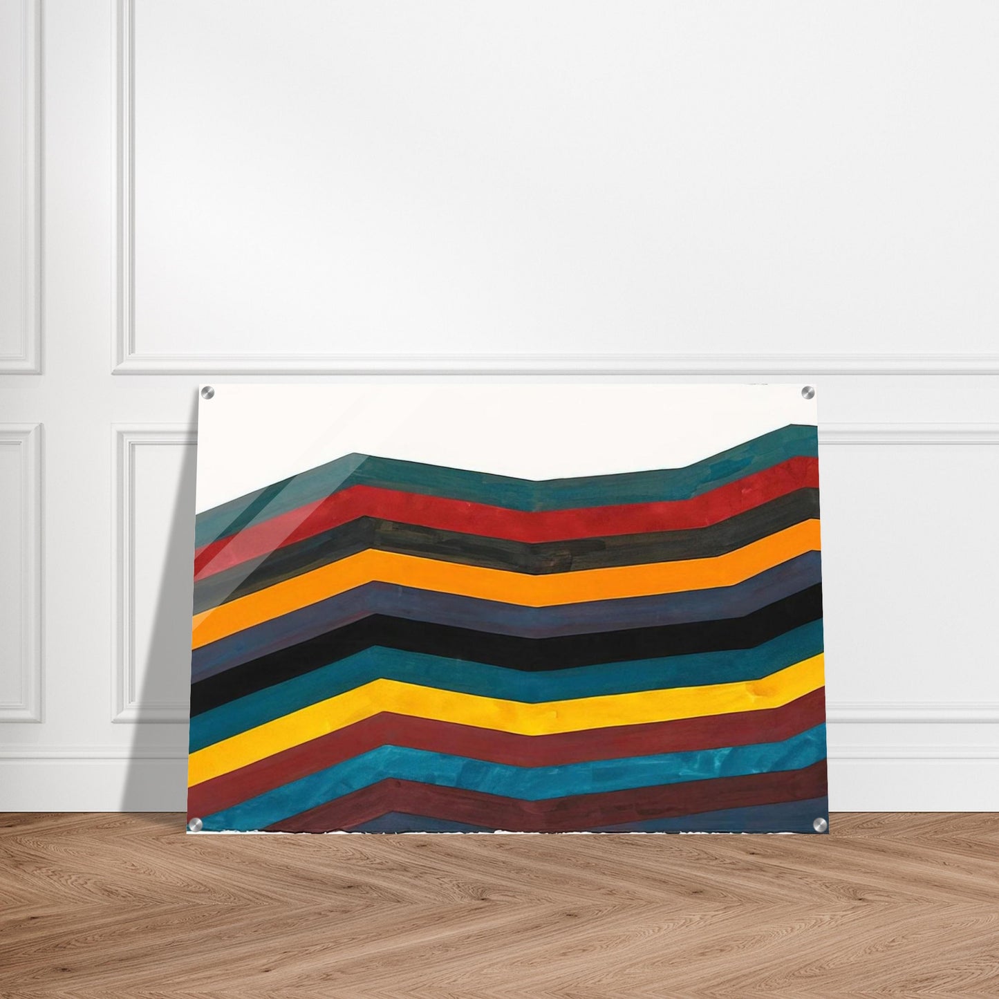 Irregular Horizontal Bands of Equal Width Starting at Bottom - Sol LeWitt Acrylic Print - 70x100 cm / 28x40″ inches | Sol LeWitt Wall Art | Sol LeWitt Prints