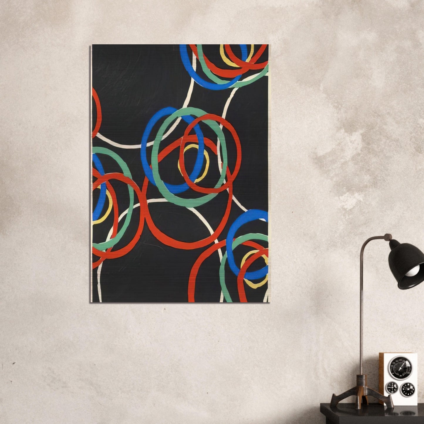 DESIGN - Sonia Delaunay Brushed Aluminum Print - 70x100 cm / 28x40 inches | Sonia Delaunay Aluminum Print | Sonia Delaunay Prints