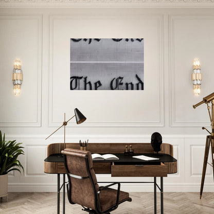THE END 1991 - Edward Ruscha Brushed Aluminum Print - 70x100 cm / 28x40 inches | Edward Ruscha Aluminum Print | Edward Ruscha Prints